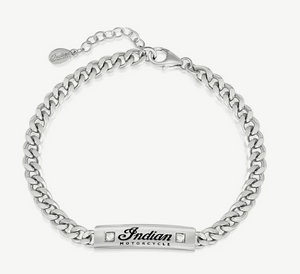 Indian Motorcycle Script Bracelet with Stones