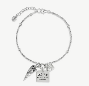 Indian Motorcycle Beaded Charm Bracelet