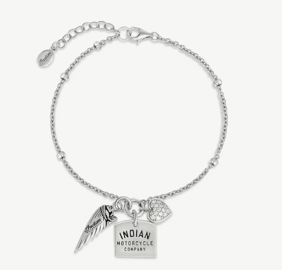 Indian Motorcycle Beaded Charm Bracelet