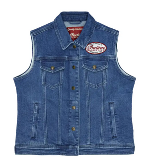 Women's Portland Denim Vest, Blue