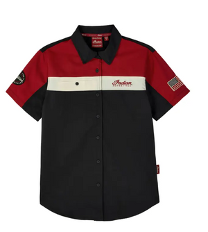 Women's Headdress Colorblock Shop Shirt, Red