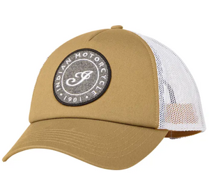 Felt Patch Trucker Cap, Brown