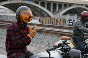 Orange Retro Open Face Helmet Bubble Visor by Indian Motorcycle®