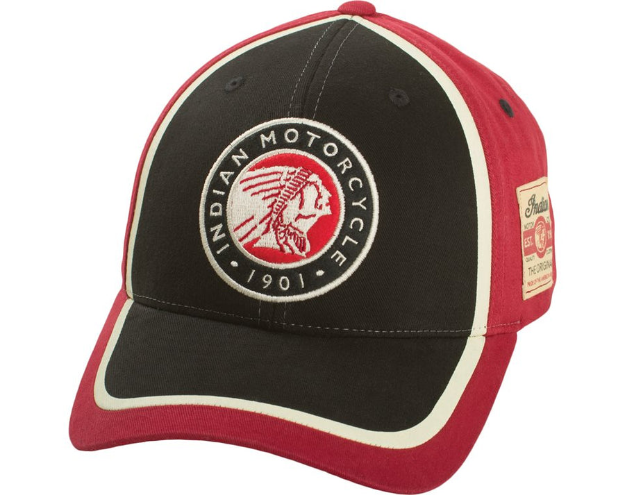Circle Patch Hat - Red/Black