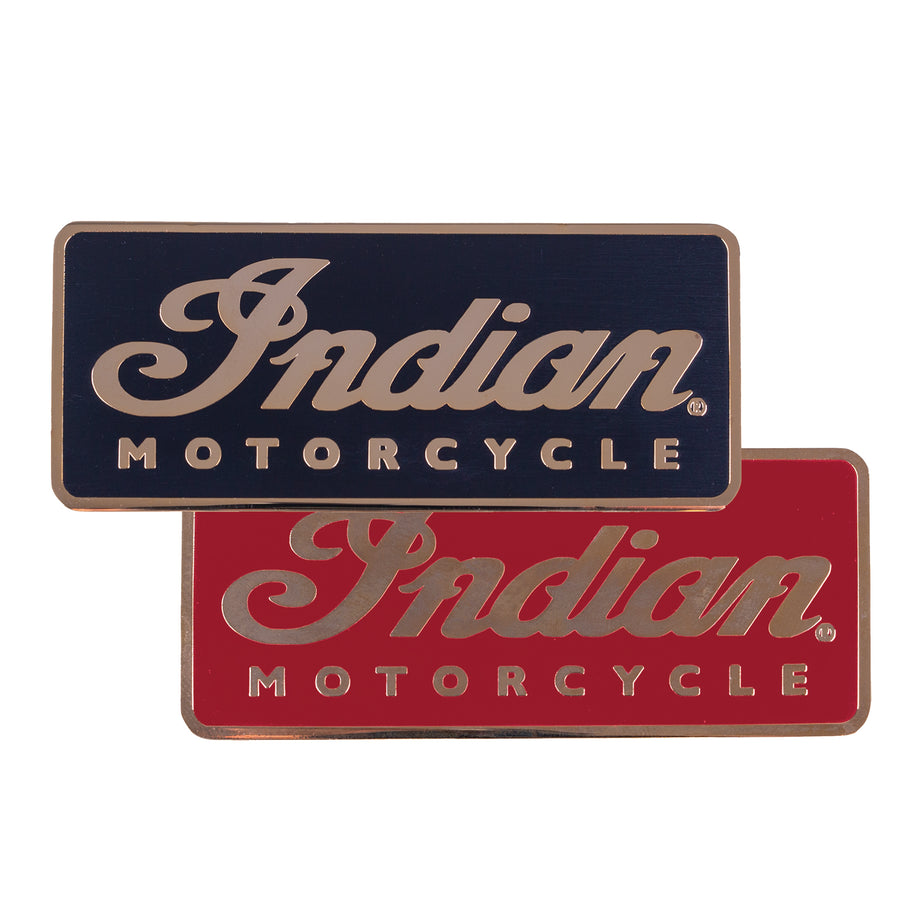 Indian Motorcycle Script Logo Fridge Magnets, Set of 2