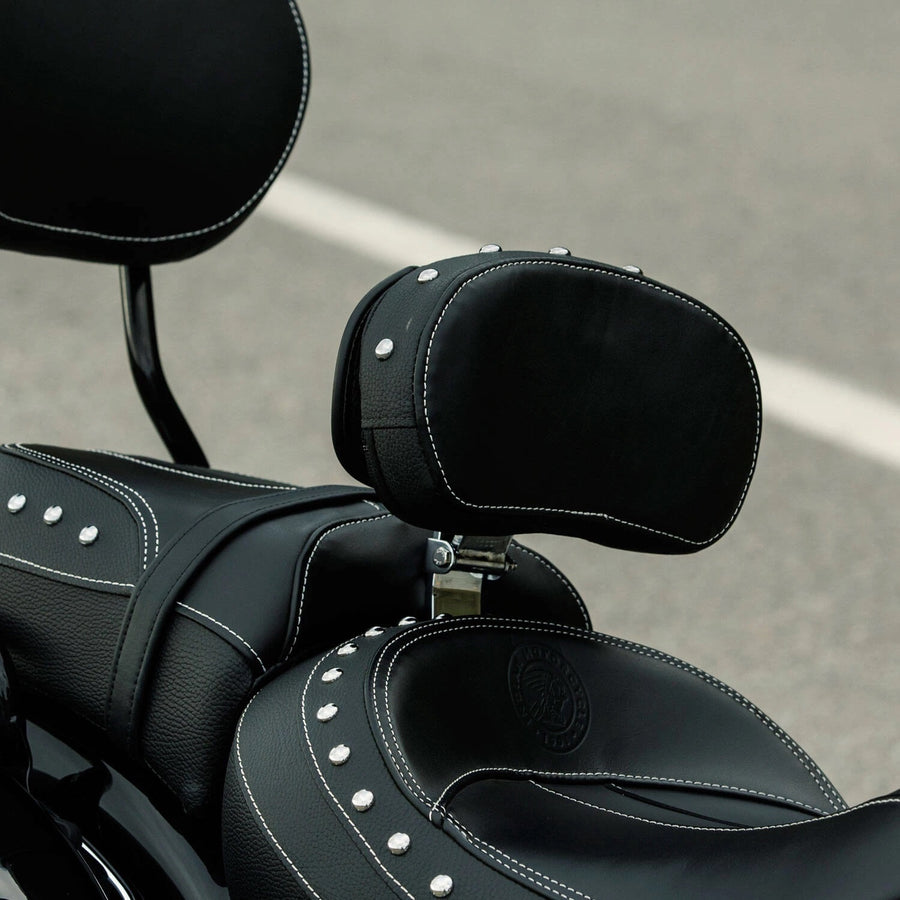 Leather Black Studded Driver Rider Backrest For Indian Motorcycles Like Challenger