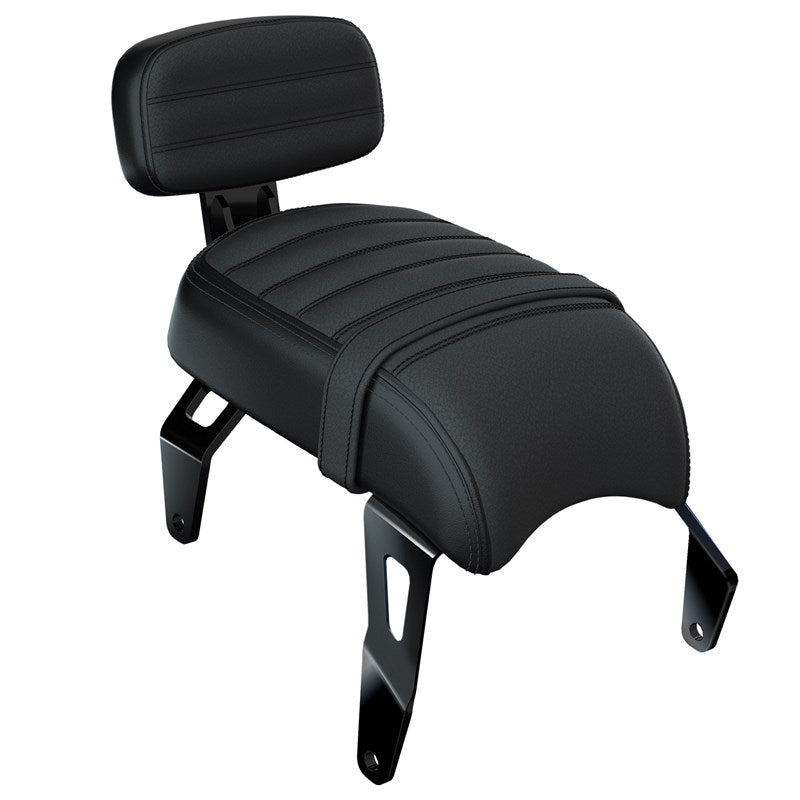 Bobber Passenger Seat with Backrest, Black