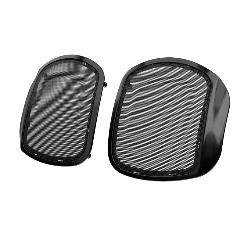 PowerBand Audio Classic Saddlebag Lid Speaker Bezels, Pair (Black)