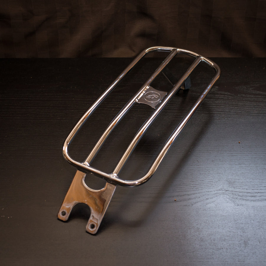 Used Solo Luggage Rack in Chrome (Scout). Indian Motorcycle Genuine Part 2885133-156