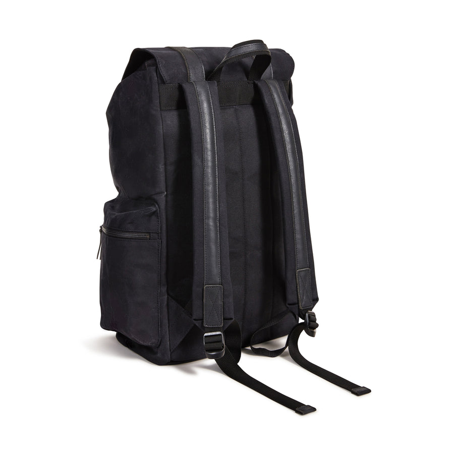 canvas backpack black leather Waxed Canvas Backpack, Black – Indian Motorcycle Orange County